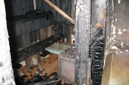 Две бани сгорели ночью в Марий Эл