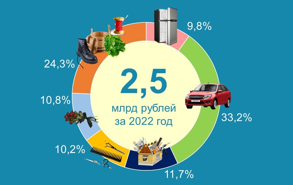 2,5 млрд рублей потратили жители Марий Эл на бытовые услуги в 2022 году