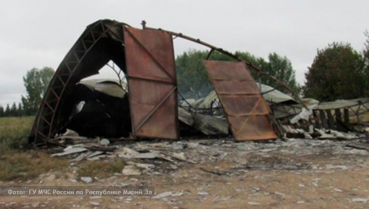 Более 40 тонн зерна сгорело в Куженерском районе