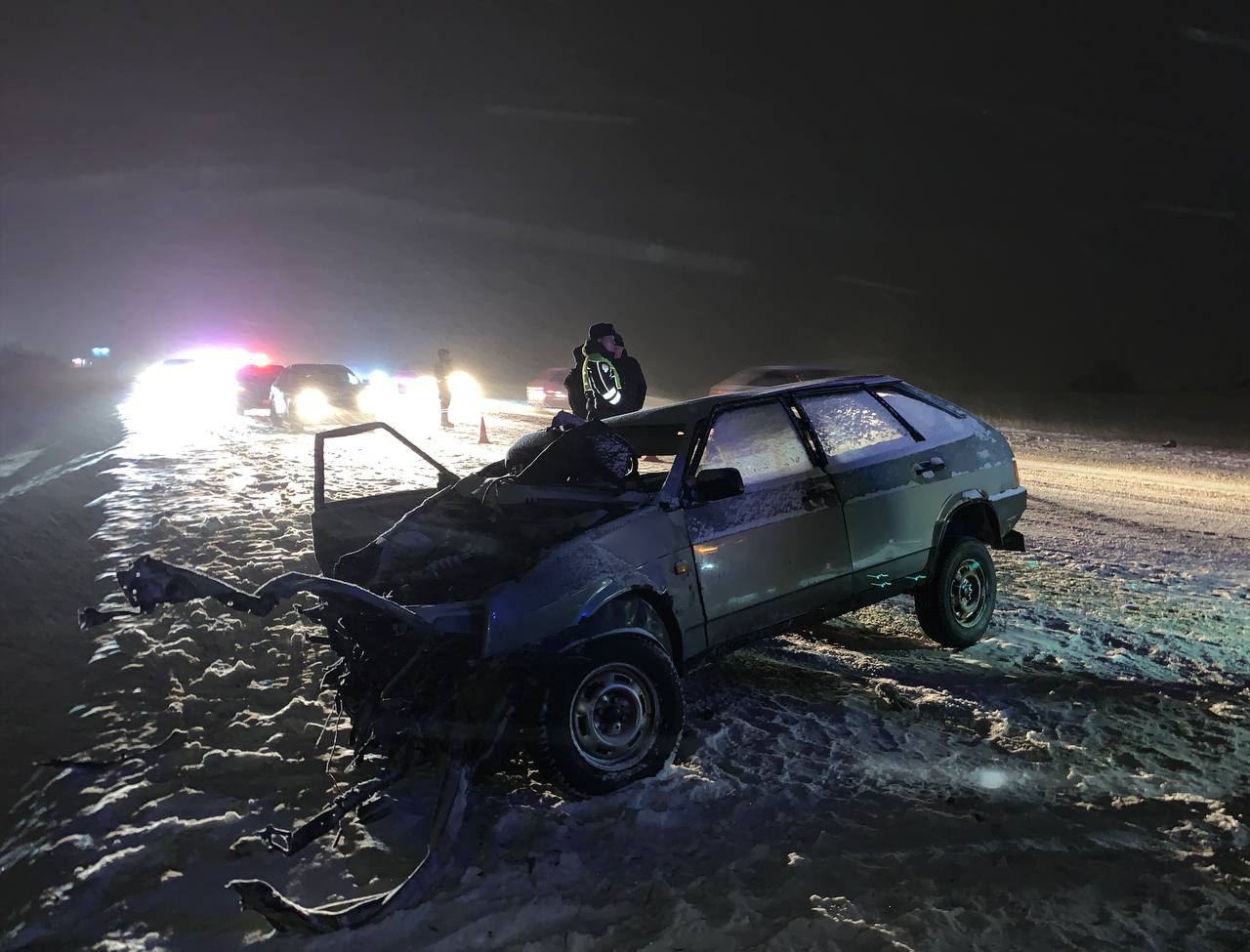 Водитель и пассажирка "девятки" погибли в аварии на трассе "Йошкар-Ола - Уржум"