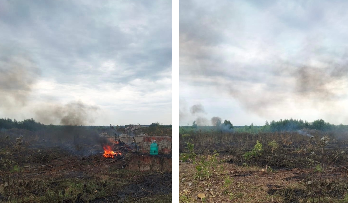 В Йошкар-Оле обнаружен нарушитель, сжигавший мусор на Сернурском тракте