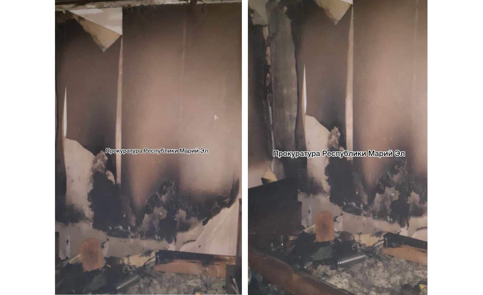 В Волжске случился пожар в доме на улице Щербакова